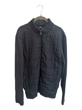 BOSS Quilted Front Sweater with knit Sleeves and Back
